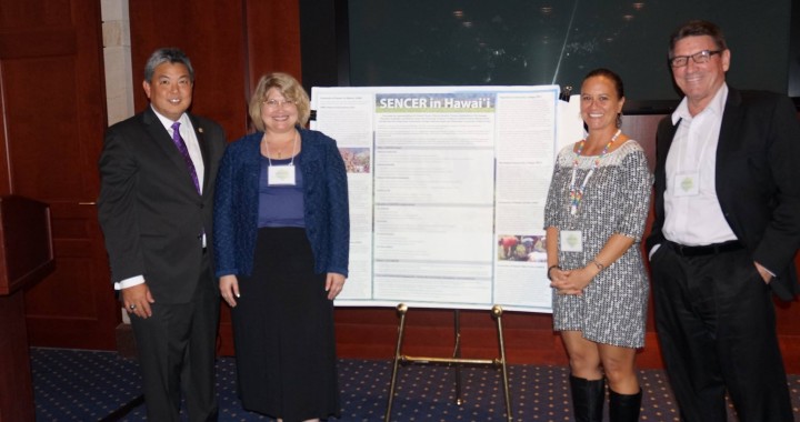 SENCER Hawaii team and Representative Mark Takano at the 2015 Capitol Hill Poster Session